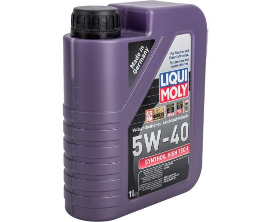 Синтетическое моторное масло LIQUI MOLY Synthoil High Tech 5W-40 SN A3/B4 1л 1855 – изображение 5