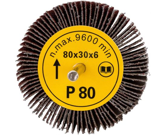 Головка-щётка лепестковая на шпильке (80x30x6 мм; Р80) Orientcraft OCFW80306080 – изображение 4