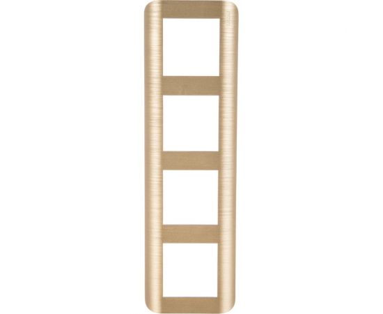 Горизонтальная рамка LUXAR Deco на 4 поста шампань рифленая 4606400620761 – изображение 3
