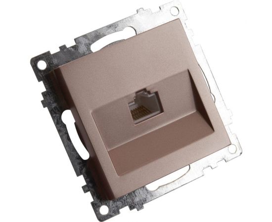 1-местная компьютерная розетка STEKKER RJ-45 (механизм), GLS00-7107-02, серия Катрин, шампань 39599 – изображение 5