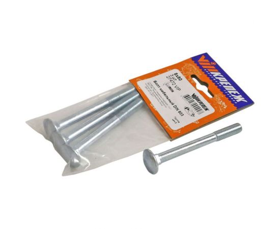 Мебельный болт VIPкрепеж DIN 603 8х80 3шт 27472 VIP – изображение 2