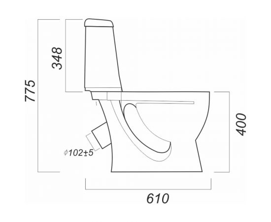 Унитаз-компакт SANITA ИДЕАЛ КОМФОРТ 00000055386 – изображение 3