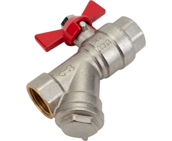 Шаровой кран c фильтром EUROS Grand 1/2"" ВР-ВР, ручка - бабочка EU.YT1086035 12_k – изображение 2