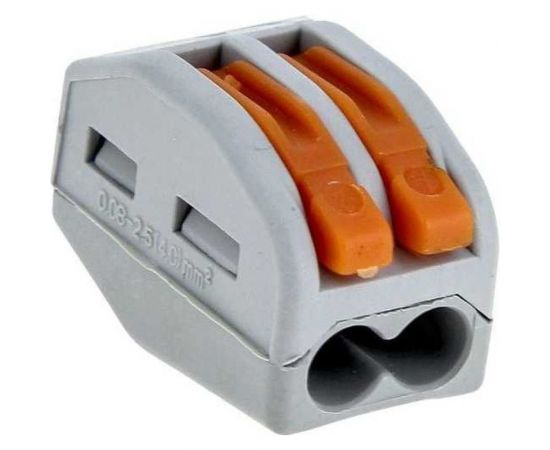 Клемма ЭРА серия 412 с рычагом 2 отверстия 0.08-2.5мм2 упаковка Б0057072 – изображение 2