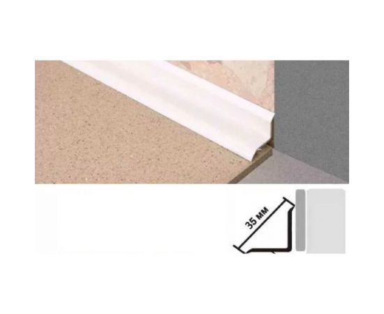 Бордюр на плитку Центурион 1,80 м белый (ласточка) 35 мм 2292 – изображение 2