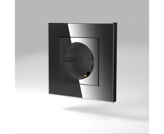 Электрическая розетка с заземлением CGSS 16А черная Эстетика GL-W160A-BCG – изображение 2