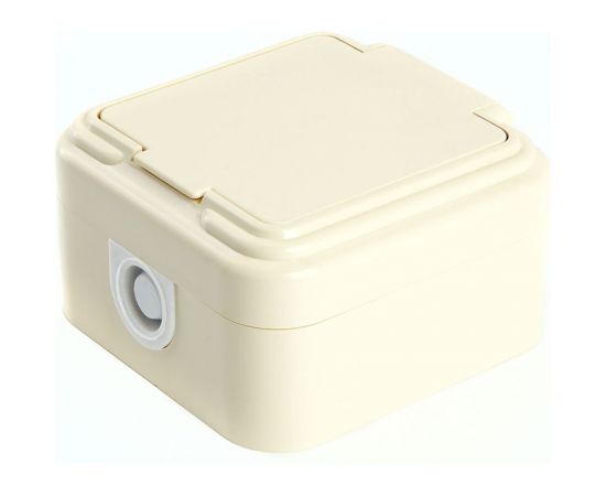1-местная розетка STEKKER без заземляющего контакта, с крышкой, 250В, 16А, IP44, PST16-20-44 (RA 16-201-БЖ), слоновая кость 49060 – изображение 8