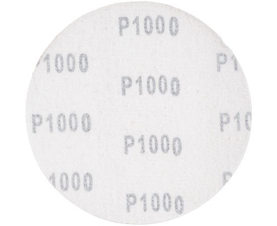 Круги шлифовальные алюминий-оксидные 125 мм, 5 шт, Р1000, под липучку, без отверстий MOS 39819М – изображение 2