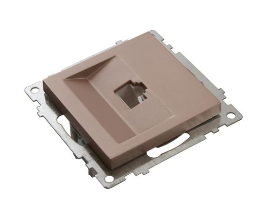1-местная компьютерная розетка STEKKER RJ-45 (механизм), GLS00-7107-02, серия Катрин, шампань 39599 – изображение 4