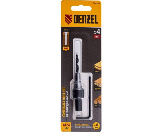 Сверло-зенкер под конфирмат 4 мм Denzel 704204 – изображение 3