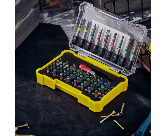 Набор бит 50 шт с магнитным адаптером 25-50 мм сталь S2 KRANZ KR-92-0462 – изображение 6