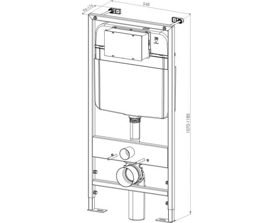 Рамная инсталляция скрытого монтажа для подвесного унитаза D&K универсальная DI8055119 – изображение 2