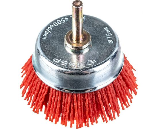 Щетка чашечная (75 мм; нейлоновая проволока с абразивным покрытием) ЗУБР 35165-075_z02 – изображение 2