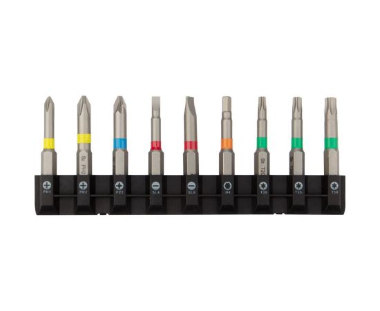 Набор бит 50 шт с магнитным адаптером 25-50 мм сталь S2 KRANZ KR-92-0462 – изображение 4