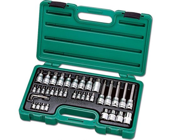 Набор насадок в пластиковом кейсе (40 предметов; 1/2""; 1/4"") HONITON 402040E 