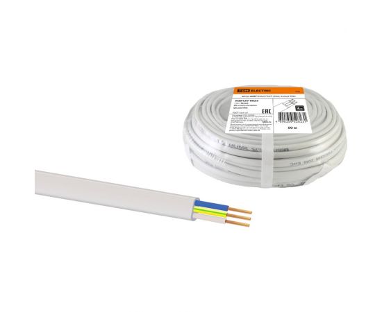 Шнур TDM ШВВП 3х0,5 ГОСТ 50м, белый SQ0120-0023 