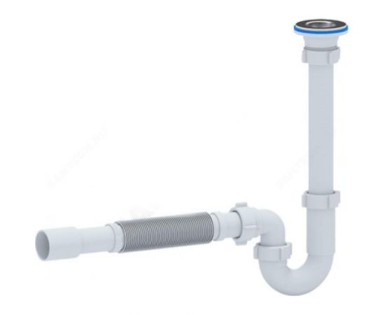 Сифон умывальника АНИ Пласт трубный 1 1/4x32 гофр 32х32/40 нержавеющая сетка DB1015 025-0448 