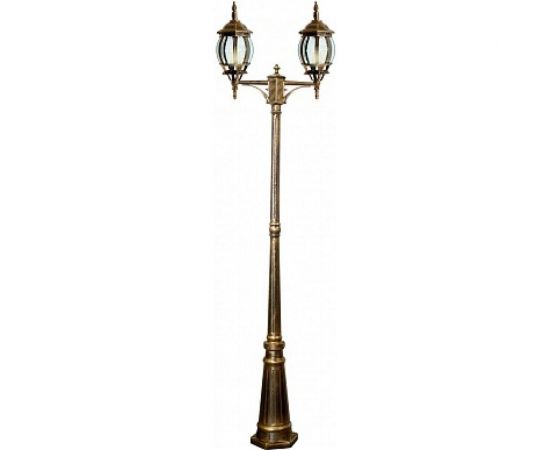 Садово-парковый светильник Feron 8114 столб 2*100W E27 230V, черное золото 11242 
