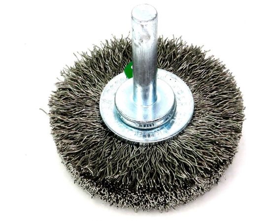 Щетка для дрели дисковая 50x17 мм, с хв-м 6 мм, гофрированная нержавеющая сталь 0.30 мм 13-182 EuroBrush EB-D50SS1 