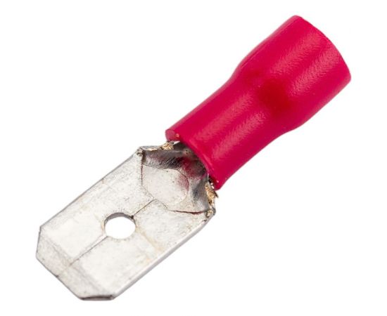 Изолированная клемма "папа" Nord-Yada 6.3мм 0.5-1.5кв.мм (красная) 905345 