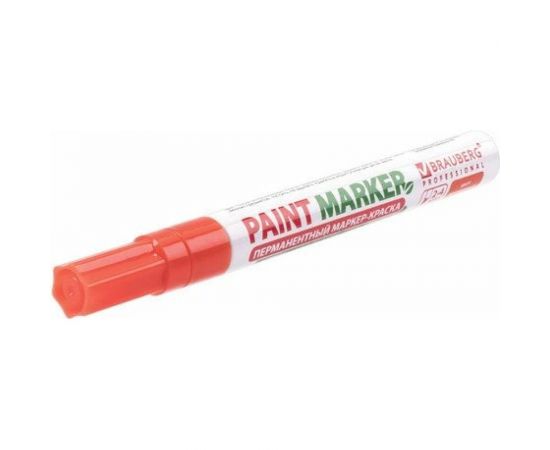 Маркер-краска BRAUBERG paint marker лаковый, 4 мм, оранжевый, без ксилола, без запаха 151437 – изображение 3