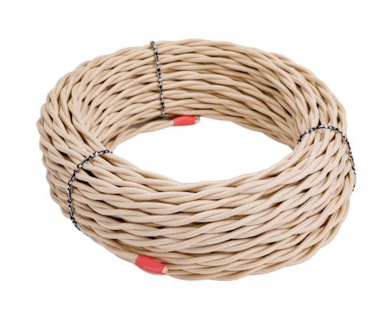 Ретро провод TDM ""Эко"" 2x1,5 витой ГОСТ бежевый 20м SQ2801-0211 – изображение 6