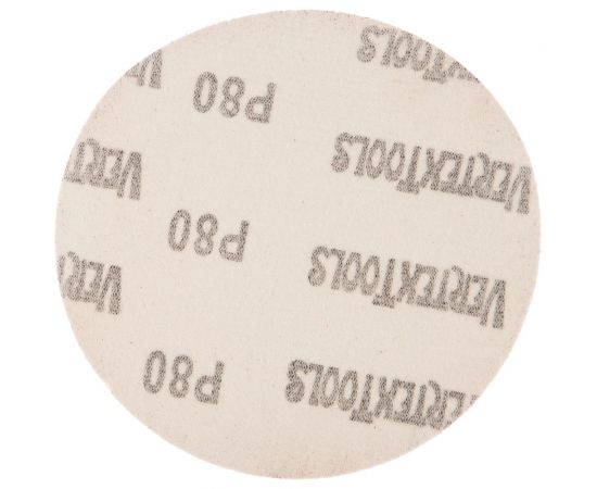 Круг абразивный под липучку 125 мм, Р80, 100 шт vertextools 12800-125-80 – изображение 7