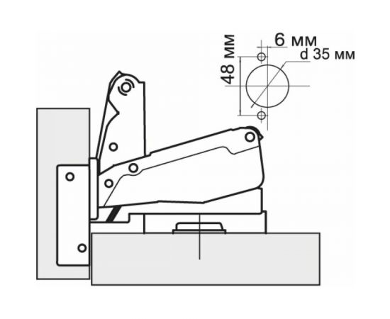 Кухонная мебельная петля с доводчиком STARFIX 165 угловая SMF-10297 – изображение 2