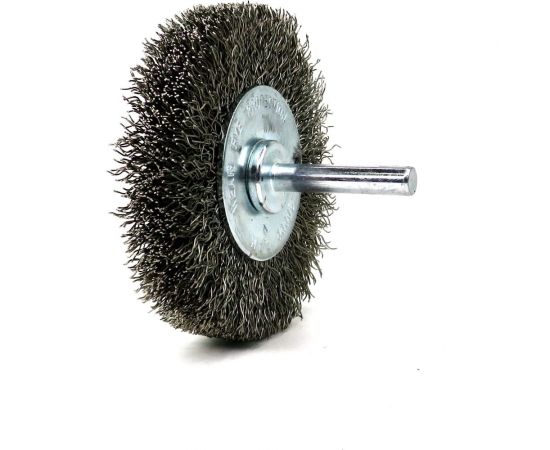 Щетка для дрели дисковая 70x18 мм, с хв-м 6 мм, гофрированная нержавеющая сталь 0.30 мм 13-184 EuroBrush EB-D70SS1 – изображение 7