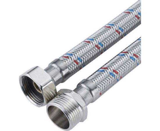 Подводка для воды ELKA сталь 200 см 1/2, гайка-штуцер 773235 – изображение 3