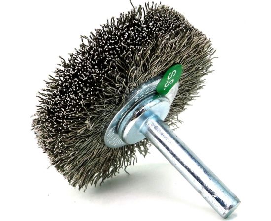 Щетка для дрели дисковая 50x17 мм, с хв-м 6 мм, гофрированная нержавеющая сталь 0.30 мм 13-182 EuroBrush EB-D50SS1 – изображение 7