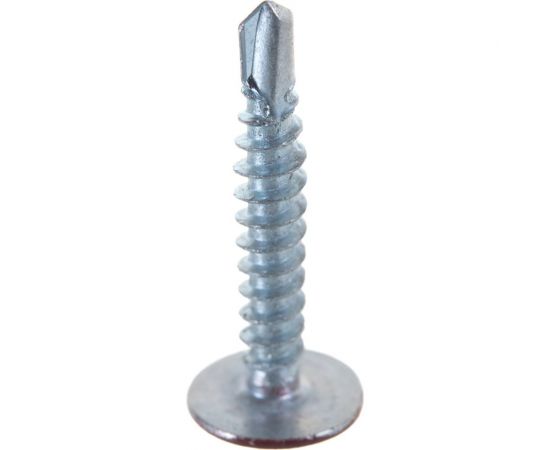 Саморезы с прессшайбой Госкреп со сверл. 4,2х25мм красные RAL3005 20 шт., подвес 1-0017540 – изображение 3