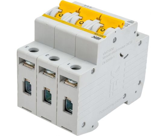 Автоматический выключатель IEK ВА47-60M 3Р 2А 6кА С MVA31-3-002-C – изображение 2