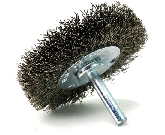 Щетка для дрели дисковая 70x18 мм, с хв-м 6 мм, гофрированная нержавеющая сталь 0.30 мм 13-184 EuroBrush EB-D70SS1 – изображение 6