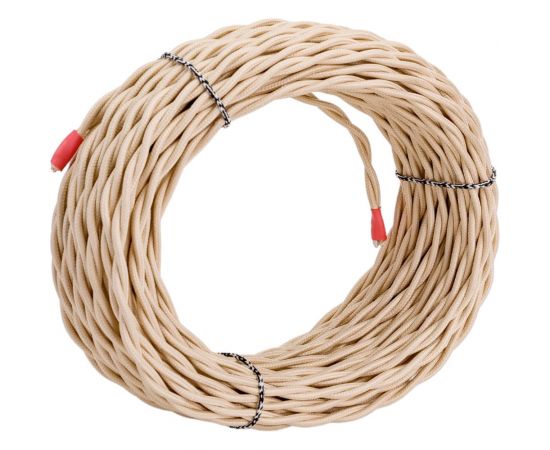 Ретро провод TDM ""Эко"" 2x1,5 витой ГОСТ бежевый 20м SQ2801-0211 – изображение 5