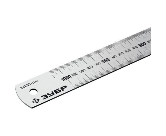 Про-100 Усиленная нержавеющая линейка 1,0 м ЗУБР 34280-100 – изображение 4
