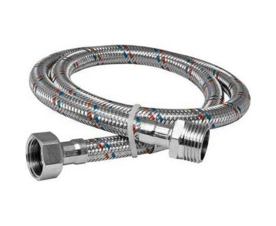 Подводка для воды ELKA сталь 200 см 1/2, гайка-штуцер 773235 – изображение 2