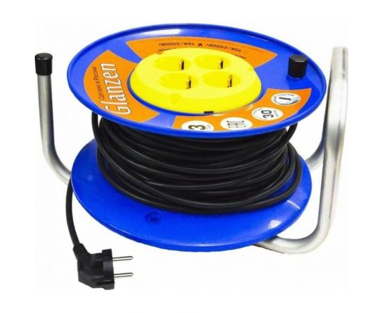 Силовой удлинитель на катушке Glanzen 4 гн. ПВС 3x1,5 арт. EB-30-019 00-00006729 – изображение 2