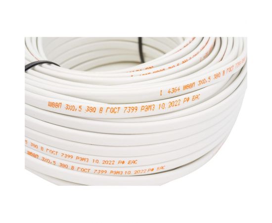 Шнур TDM ШВВП 3х0,5 ГОСТ 50м, белый SQ0120-0023 – изображение 4