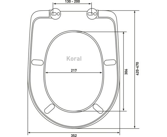 Сиденье дюропласт Berges Koral A крепление универсальное, металл 011201 526753 – изображение 2