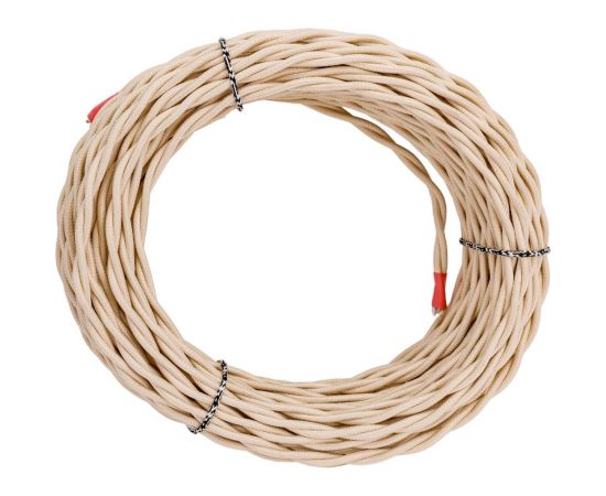 Ретро провод TDM ""Эко"" 2x1,5 витой ГОСТ бежевый 20м SQ2801-0211 – изображение 4