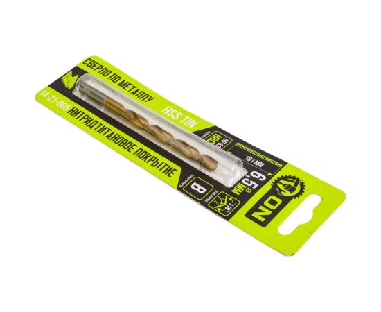 Сверло по металлу HSS TIN 6.5x101 мм, нитридтитановое покрытие On 14-21-065 – изображение 3