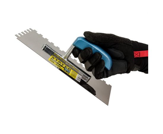 Гладилка Stayer Profi штукатурная, 130x280 мм, 10x10 мм, зубчатая, нержавеющая сталь 0802-10 – изображение 2