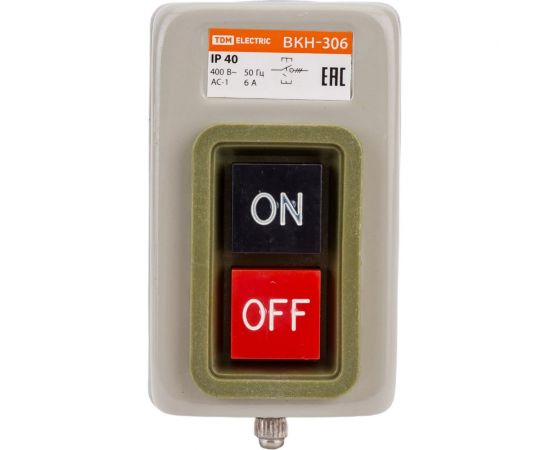 Кнопочный выключатель TDM ВКН-306 3Р 6А 230/400В IP40 SQ0716-0004 – изображение 2