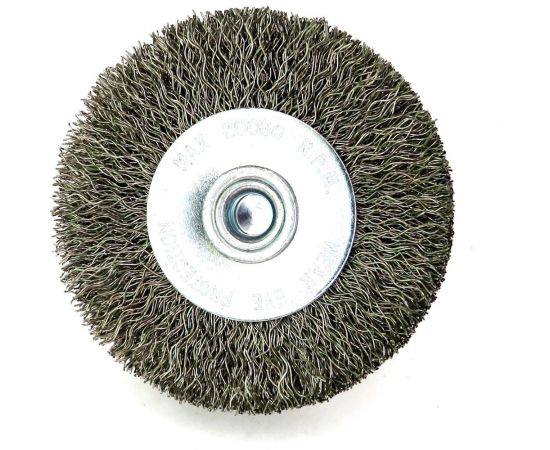 Щетка для дрели дисковая 70x18 мм, с хв-м 6 мм, гофрированная нержавеющая сталь 0.30 мм 13-184 EuroBrush EB-D70SS1 – изображение 4