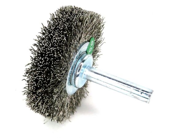 Щетка для дрели дисковая 50x17 мм, с хв-м 6 мм, гофрированная нержавеющая сталь 0.30 мм 13-182 EuroBrush EB-D50SS1 – изображение 4