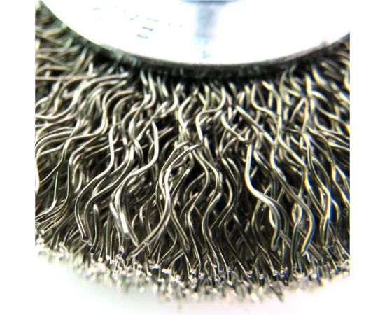 Щетка для дрели дисковая 70x18 мм, с хв-м 6 мм, гофрированная нержавеющая сталь 0.30 мм 13-184 EuroBrush EB-D70SS1 – изображение 2