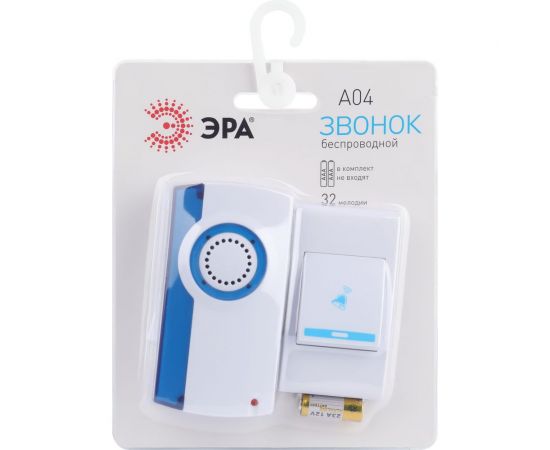 Дверной звонок ЭРА A04 беспроводной, белый, Б0053278 – изображение 2