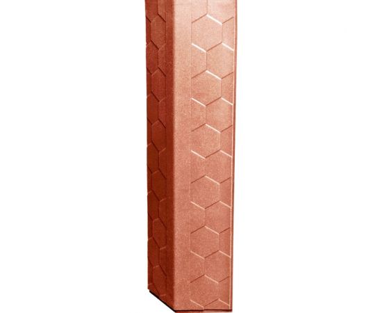 Парапет ППК на пролет забора в 0.5 кирпича Neoкомпозит Гибкая черепица, 500x130x15 мм, терракотовый ПЗ-130 ГЧ Т – изображение 3