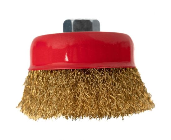 Щетка-чашка по металлу 75 мм, М14, латунная для УШМ SAMGRUPP 16209 
